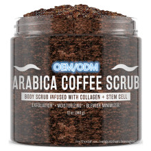 El mejor exfoliante corporal exfoliante del café del Arábica del tratamiento de las estrías de OEM / ODM